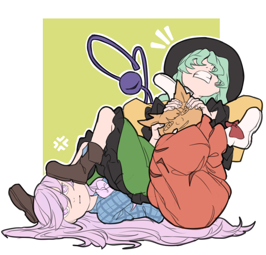 komeiji koishi and hata no kokoro (touhou) drawn by mefomefo