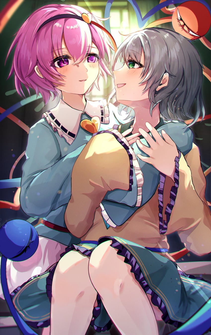 komeiji koishi and komeiji satori (touhou) drawn by sakuhara_kaka
