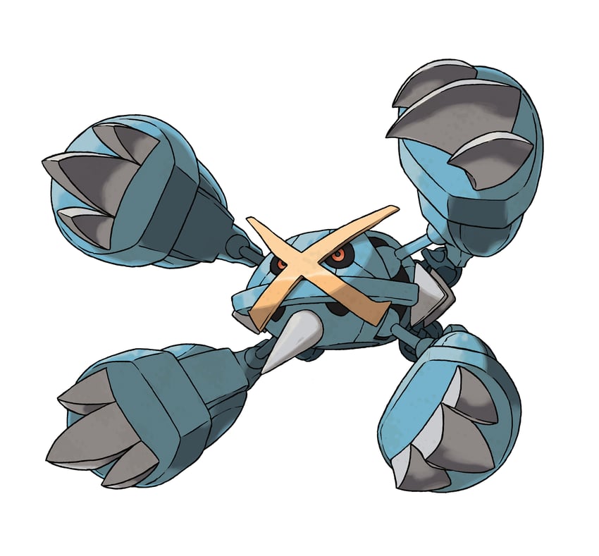 metagross and mega metagross (pokemon and 1 more) drawn by sugimori_ken