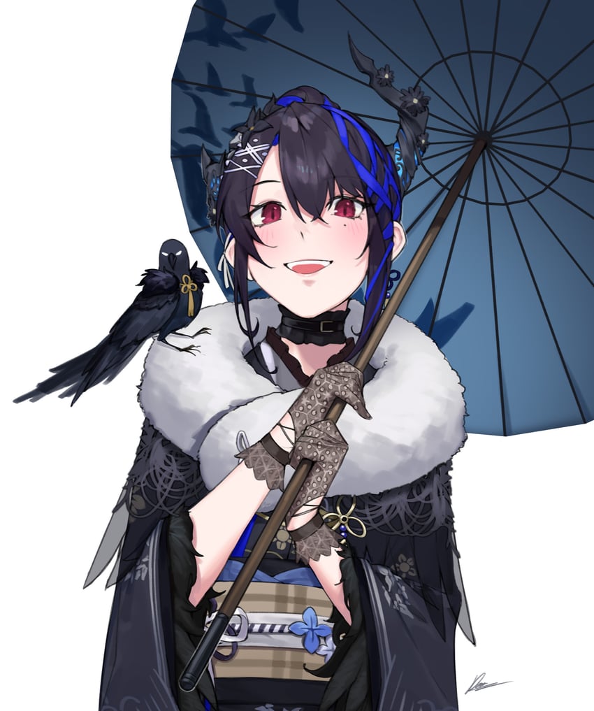 nerissa ravencroft and shadow (hololive and 1 more) drawn by dasdokter