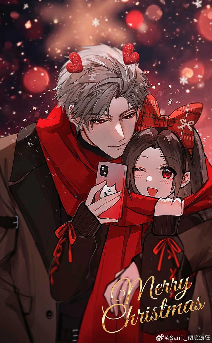protagonist and sylus (love and deepspace) drawn by sanft