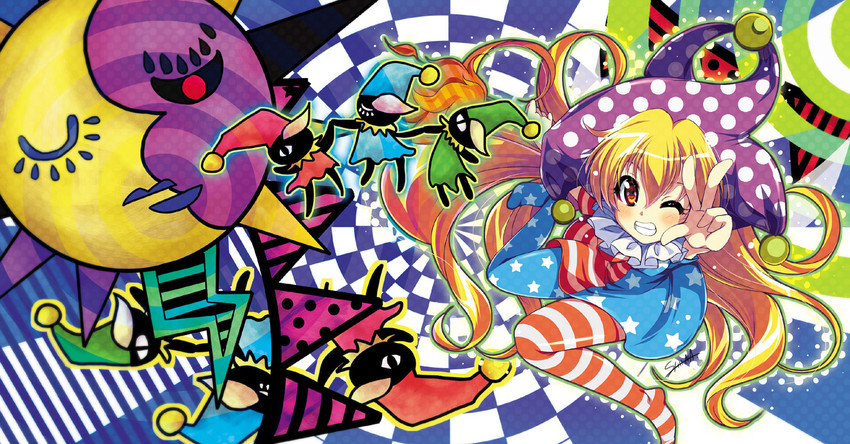 clownpiece (touhou and 1 more) drawn by child-box