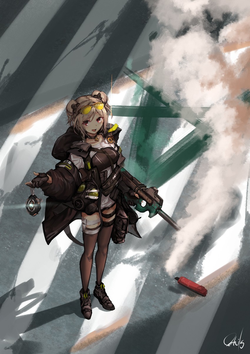 p90 (girls' frontline and 2 more) drawn by 0shino