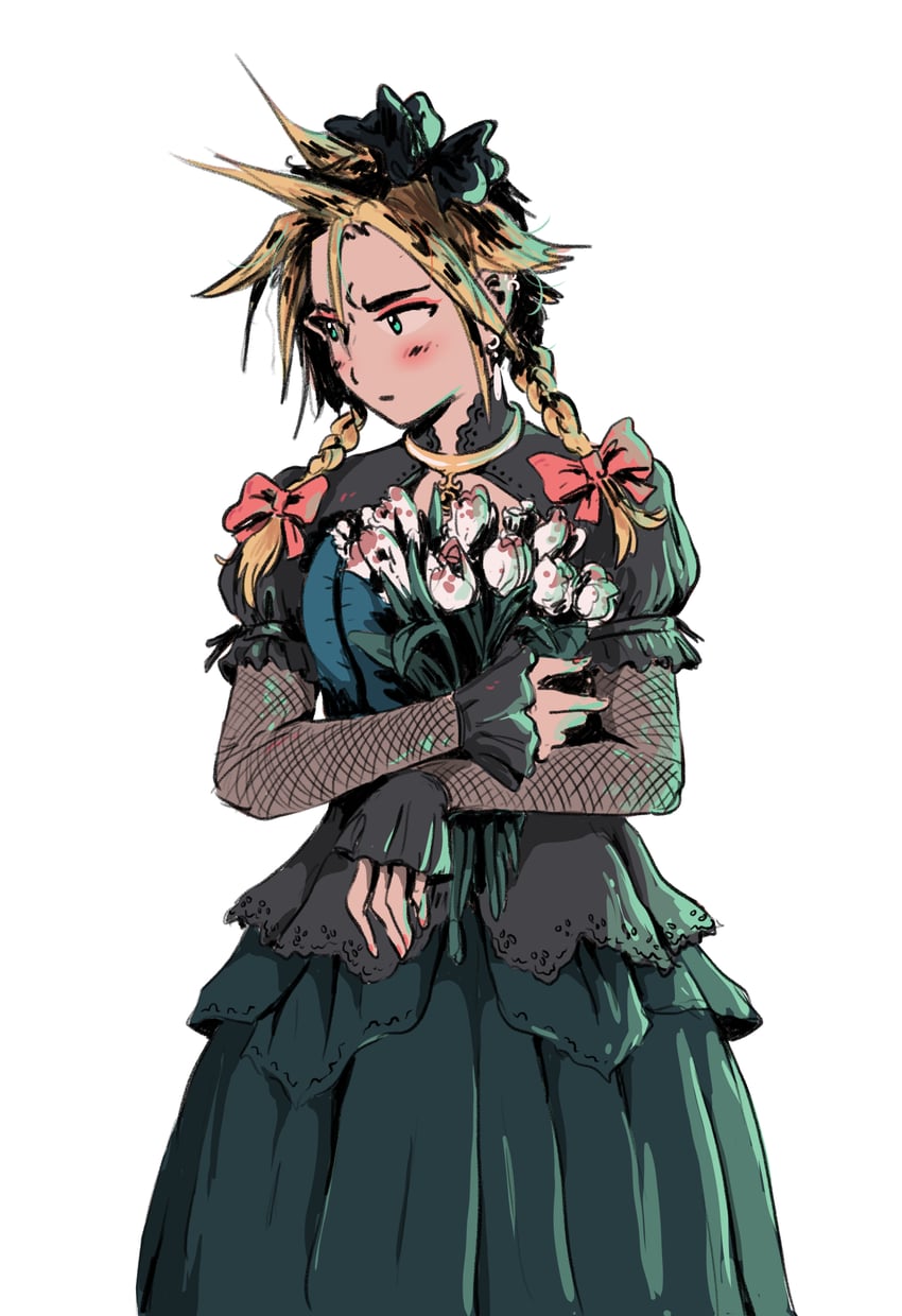 cloud strife (final fantasy and 2 more) drawn by chlowski