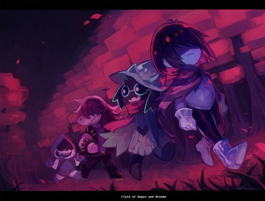 kris, ralsei, susie, and lancer (deltarune) drawn by hoshiakari_lenu