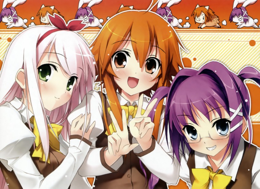 kogamura uril, kugiri cornelia, and sasao mazel (shinkyoku soukai polyphonica and 1 more) drawn by kantoku
