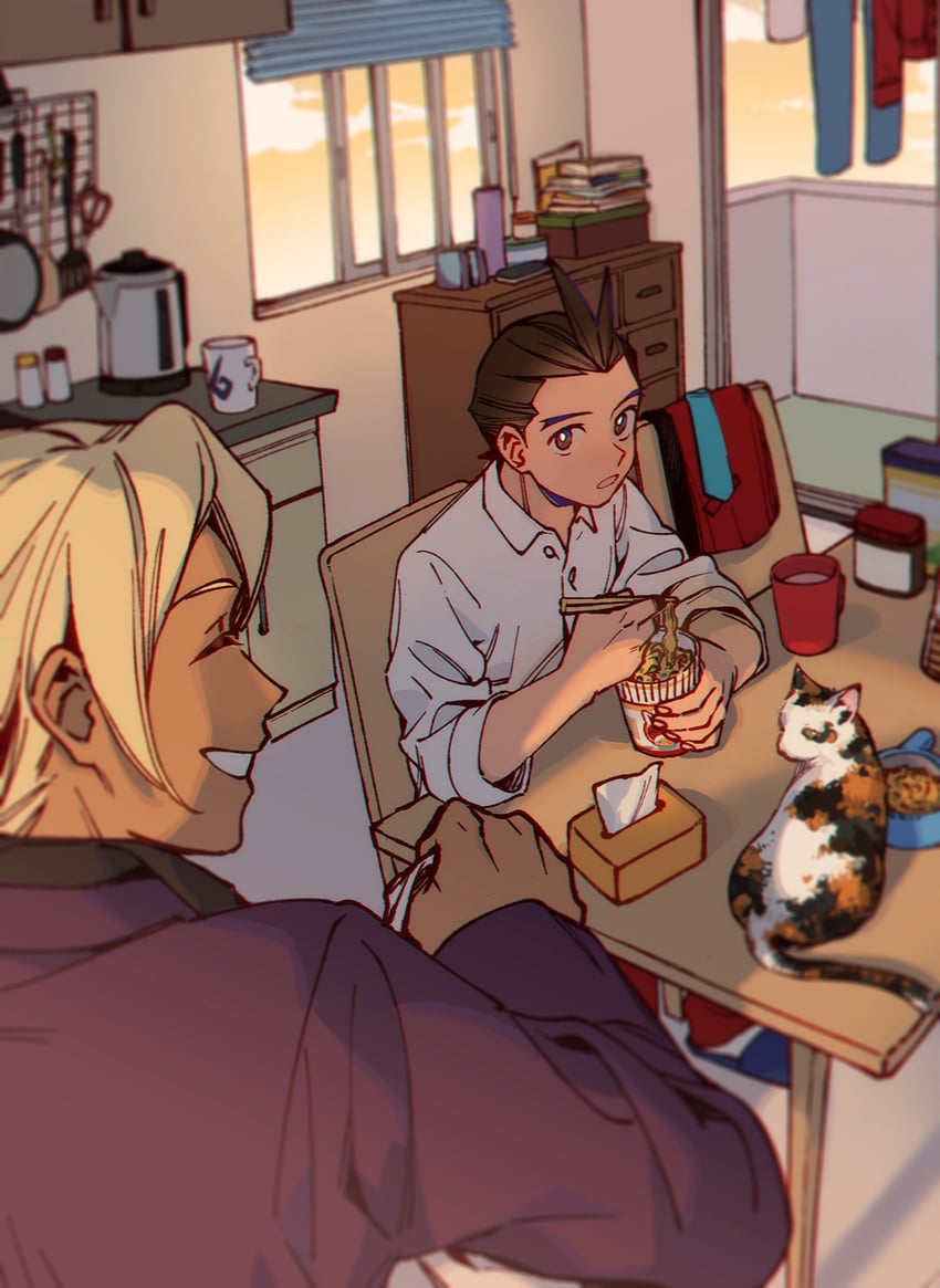 apollo justice and klavier gavin (ace attorney) drawn by hi-fi_(fijazzy)