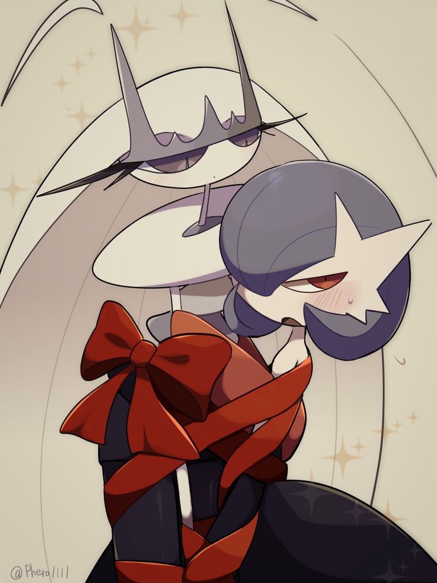 gardevoir, mega gardevoir, and pheromosa (pokemon) drawn by a-nya