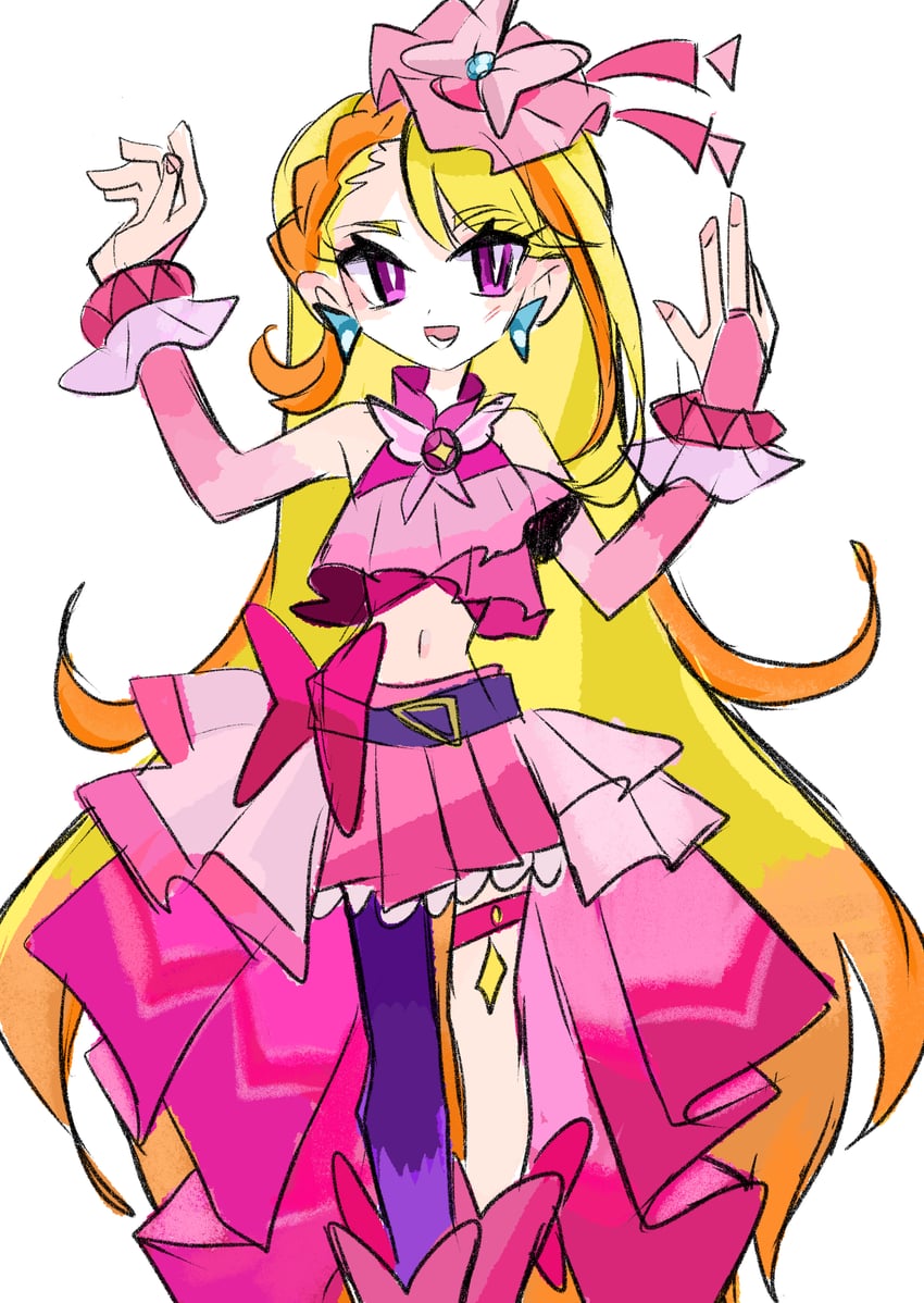 hijiri ageha and cure butterfly (precure and 1 more) drawn by rakugaki_shitagari-ya