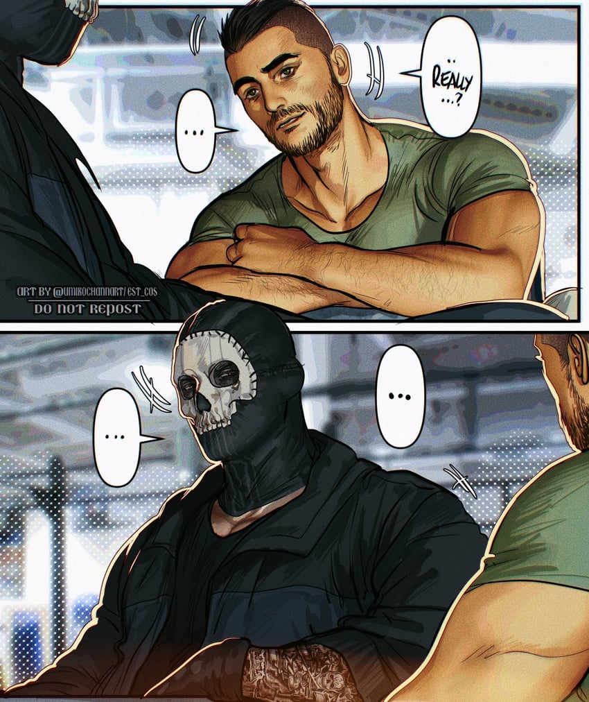 ghost and soap (call of duty and 1 more) drawn by umikochannart