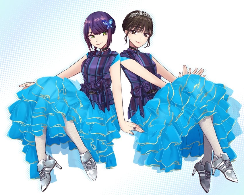 funada kiito and ishii haruna (real life and 1 more) drawn by nigari_(ngari_0115)