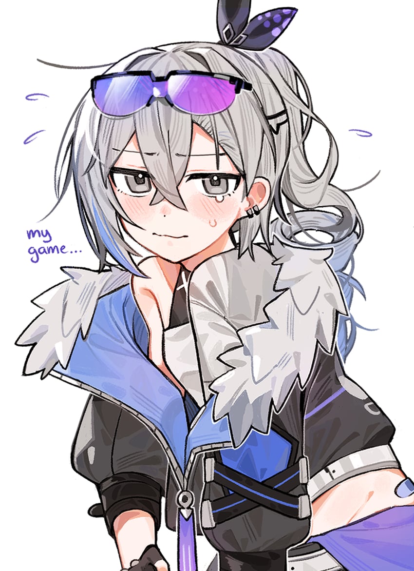 silver wolf (honkai and 1 more) drawn by emne
