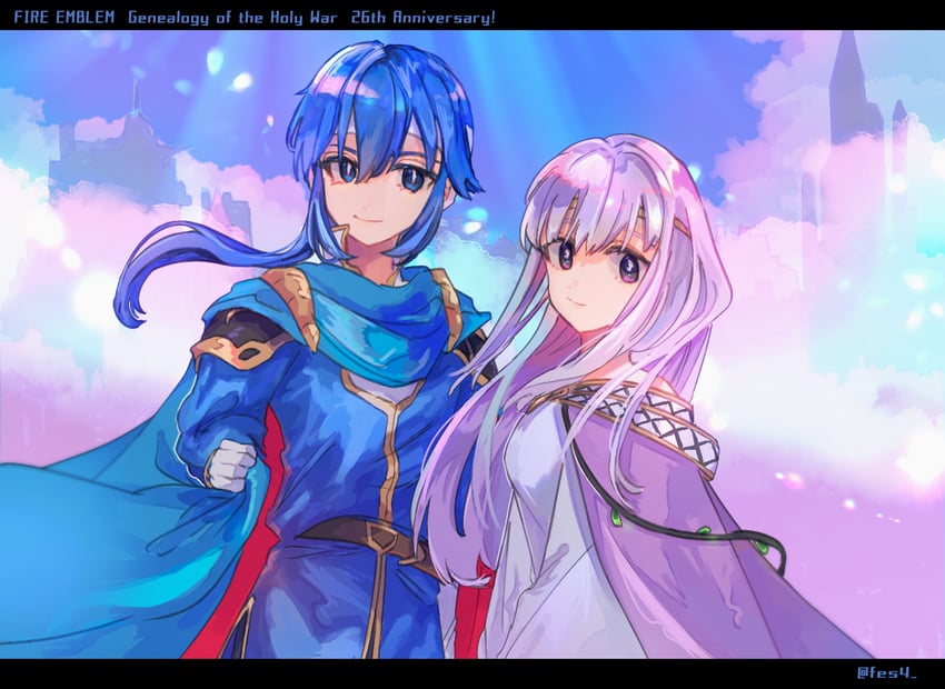 seliph and julia (fire emblem and 1 more) drawn by fes4