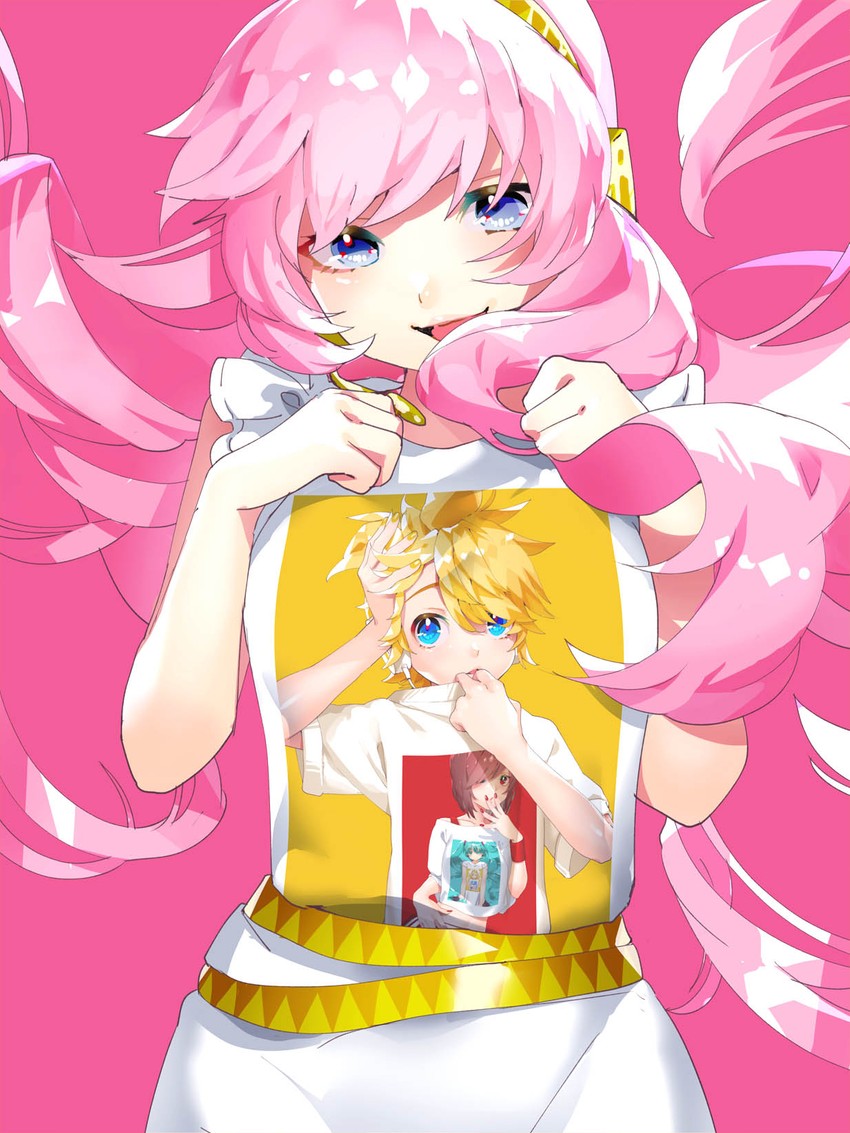 hatsune miku, kagamine rin, kagamine len, megurine luka, kaito, and 1 more (vocaloid) drawn by sawashi_(ur-sawasi)