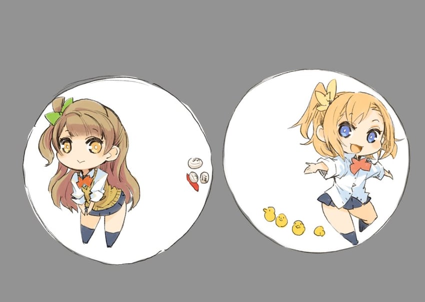minami kotori and kosaka honoka (love live! and 1 more) drawn by mota