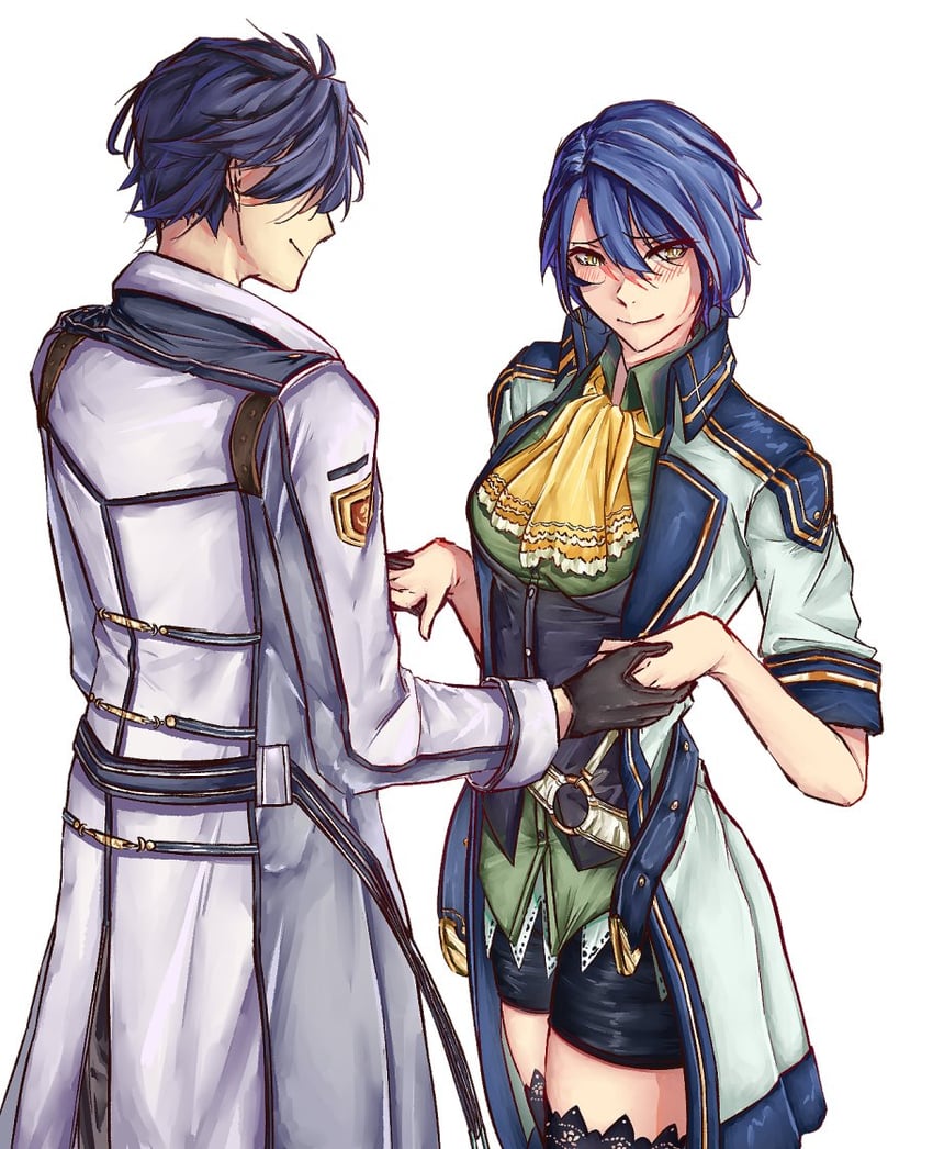 rean schwarzer and laura s. arseid (eiyuu densetsu and 2 more) drawn by moren_eh