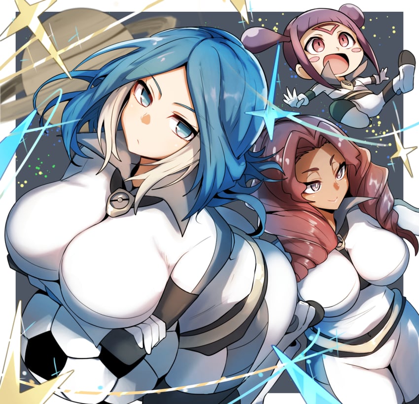 urubida, kii fumiko, and kui ruru (inazuma eleven) drawn by gin_moku