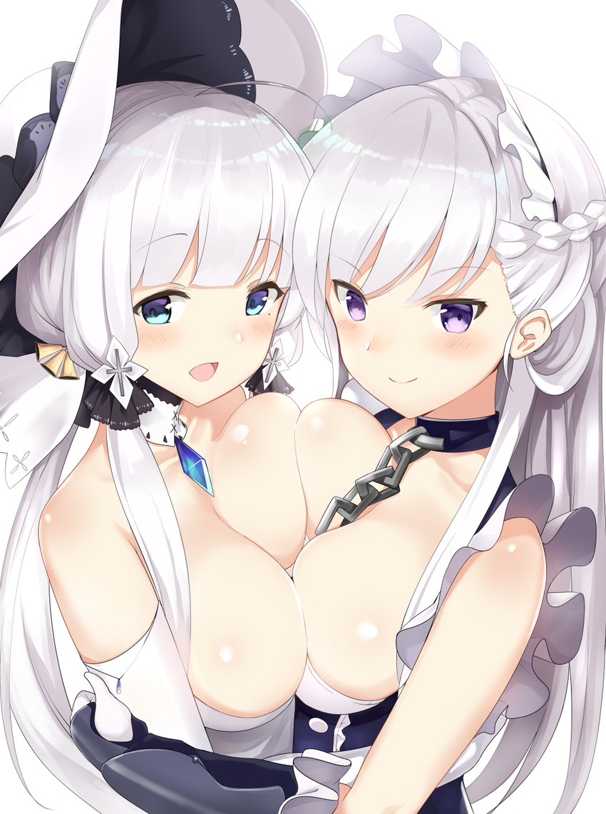 belfast and illustrious (azur lane) drawn by bell_(oppore_coppore)