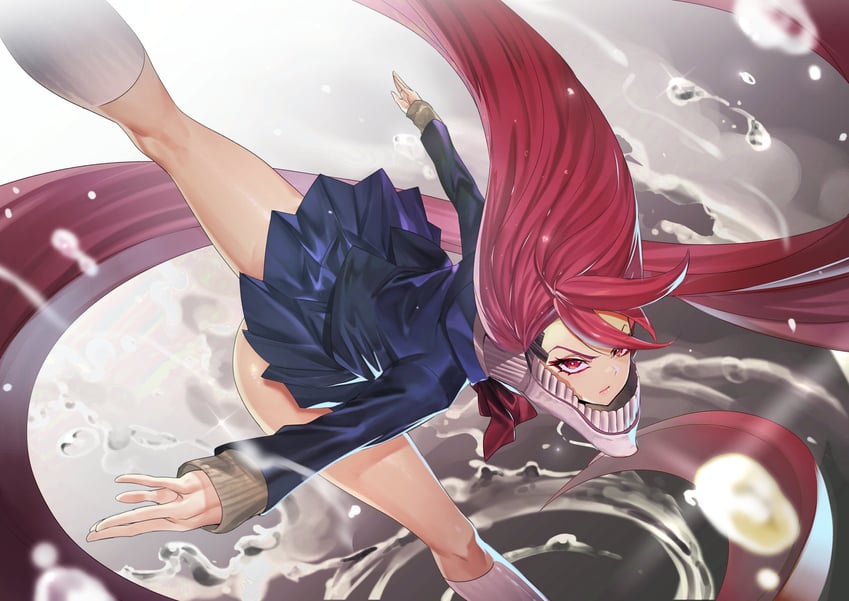 shiratori aira and acrobatic silky (dandadan) drawn by teddypocky