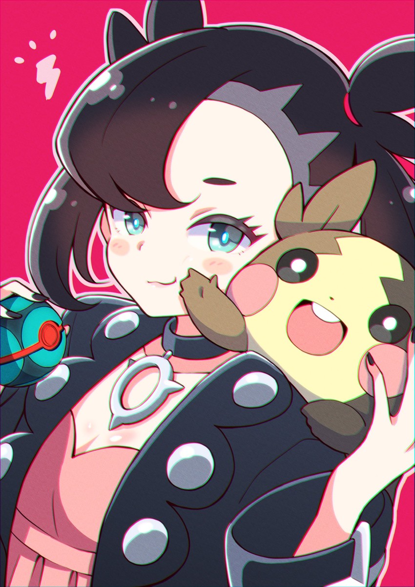 marnie and morpeko (pokemon and 1 more) drawn by hiva+