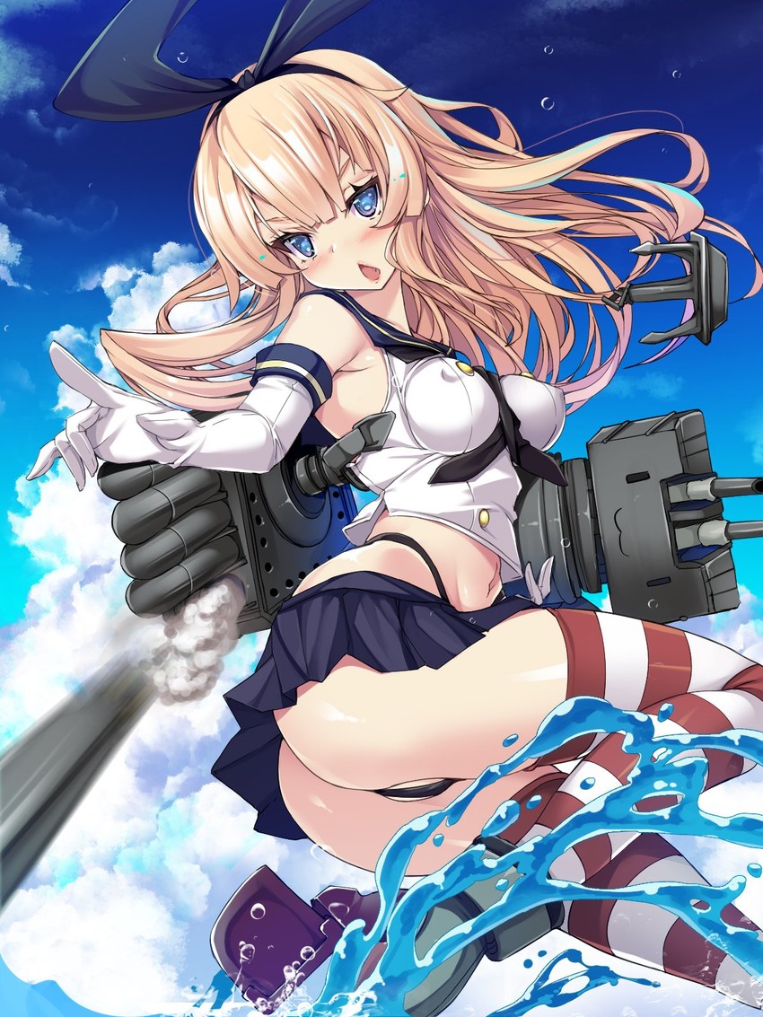 shimakaze and rensouhou-chan (kantai collection) drawn by torisan