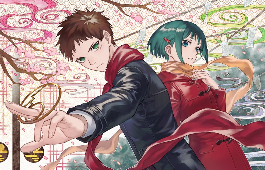 kunato hyouma and nakatsuki botan (mononogatari) drawn by 1hara_nobu