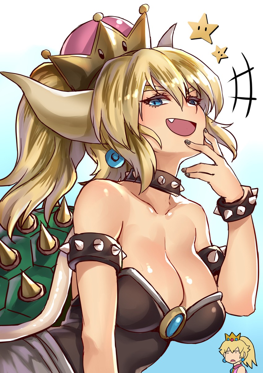 princess peach and bowsette (mario and 2 more) drawn by kaorihero