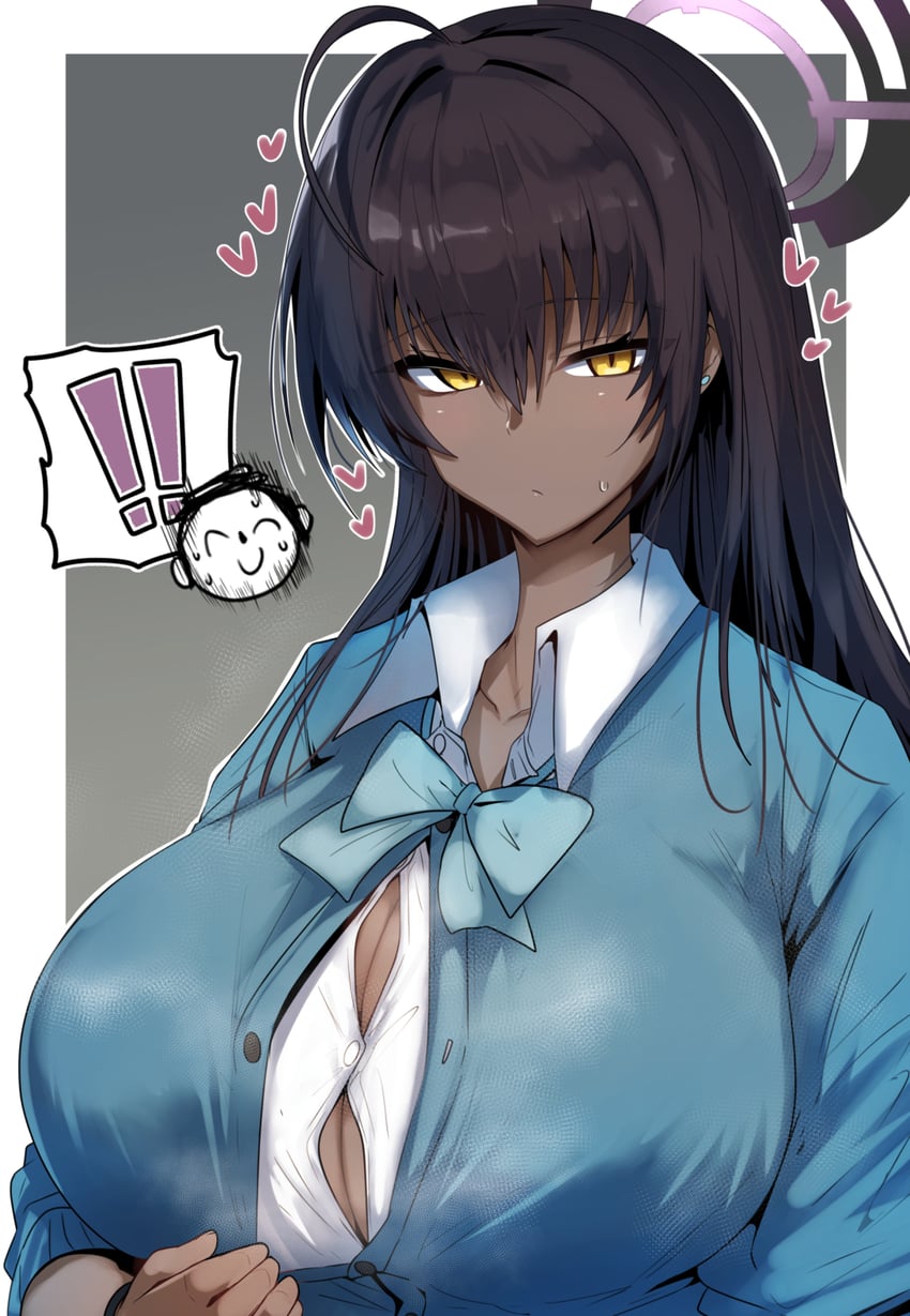 sensei, doodle sensei, and karin (blue archive) drawn by gin_moku