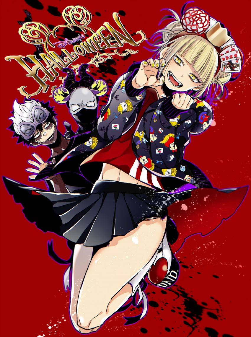 toga himiko, mickey mouse, dabi, donald duck, queen of hearts, and 2 more (boku no hero academia and 2 more) drawn by dandel