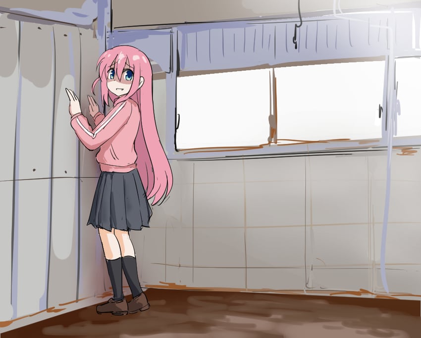 gotoh hitori and scp-173 (bocchi the rock! and 1 more) drawn by tenten_(chan4545)