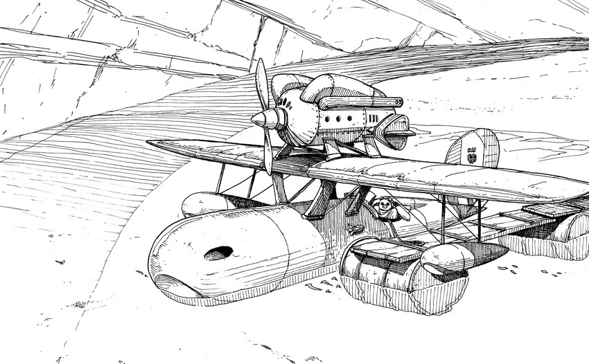 porco rosso (studio ghibli and 1 more) drawn by cluseller