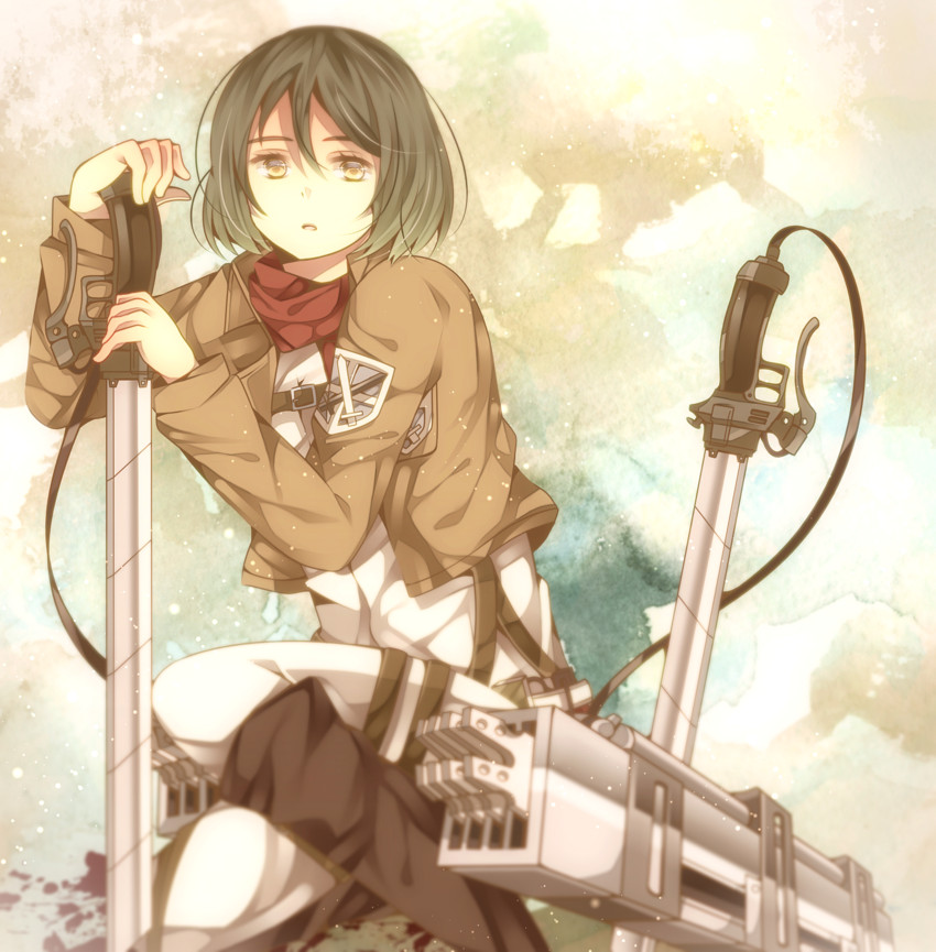 mikasa ackerman (shingeki no kyojin) drawn by shiina_(s_kashi_s)