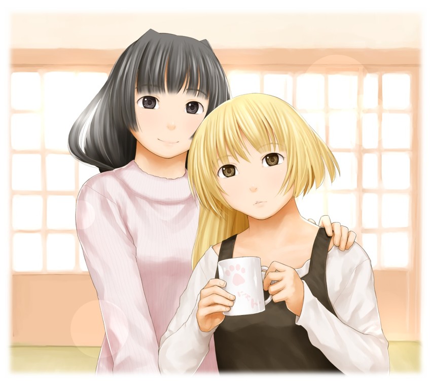 asakura tokiori and asakura miyuko (kogecha mogechu - engawa no himegimi) drawn by kasuga_yukihito
