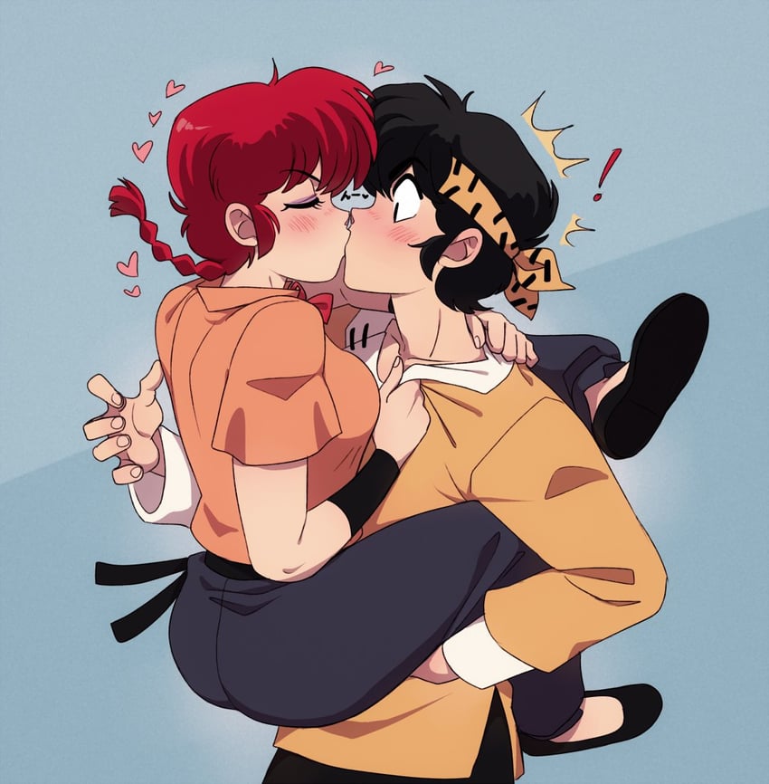 ranma-chan and hibiki ryouga (ranma 1/2) drawn by kalechip