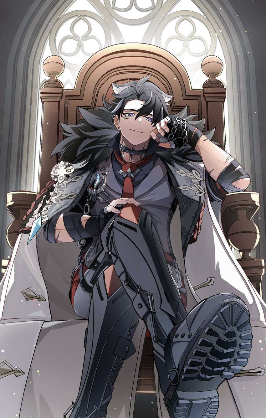 wriothesley (genshin impact) drawn by shiba_(tonari_no_shiba_inu)