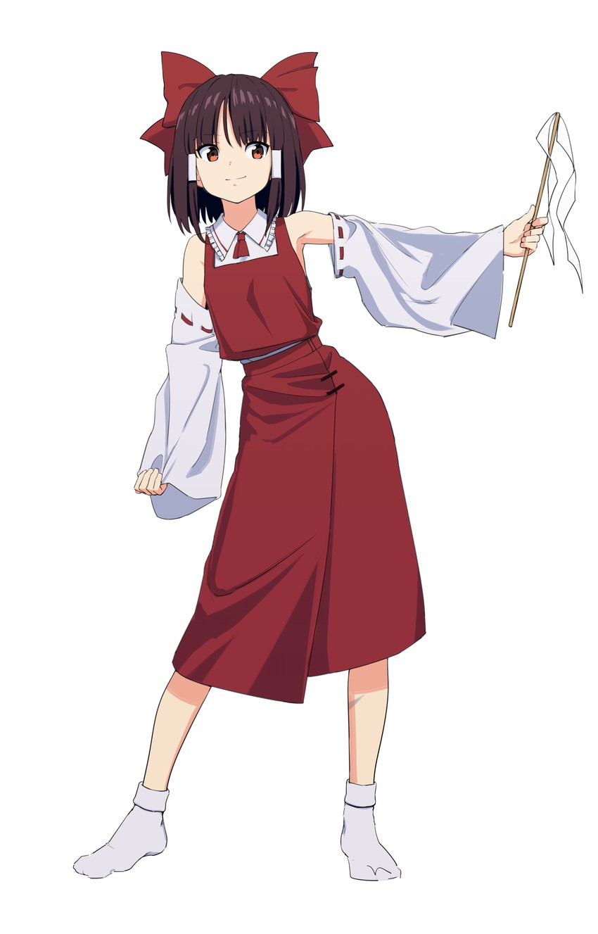 hakurei reimu (touhou and 1 more) drawn by leon_(mikiri_hassha)