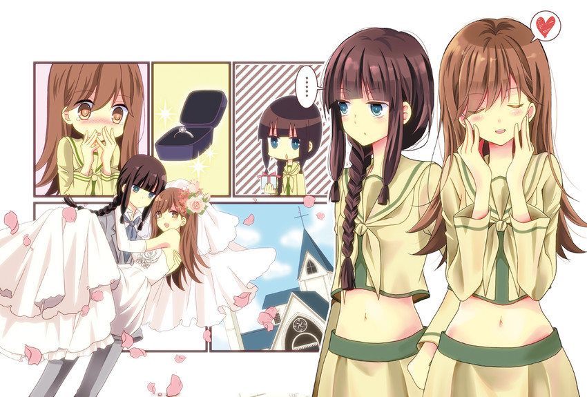 kitakami, ooi, kitakami kai ni, and ooi kai ni (kantai collection) drawn by kodama_naoko