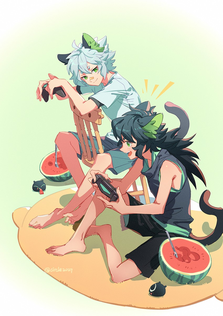 luo xiaohei and heixiu (luo xiaohei zhanji) drawn by suncle