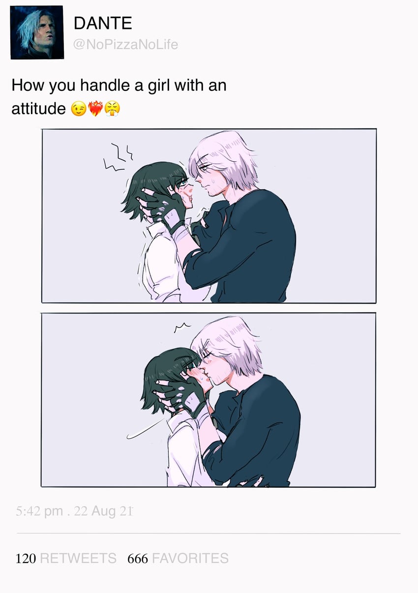 dante and lady (devil may cry and 2 more) drawn by jumpoon