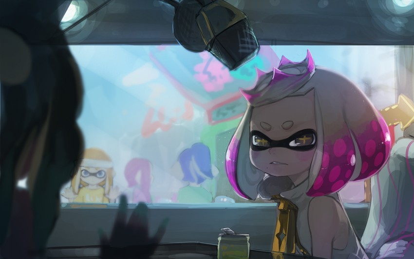 inkling player character, inkling girl, inkling boy, marina, and pearl (splatoon and 1 more) drawn by kashu_(hizake)