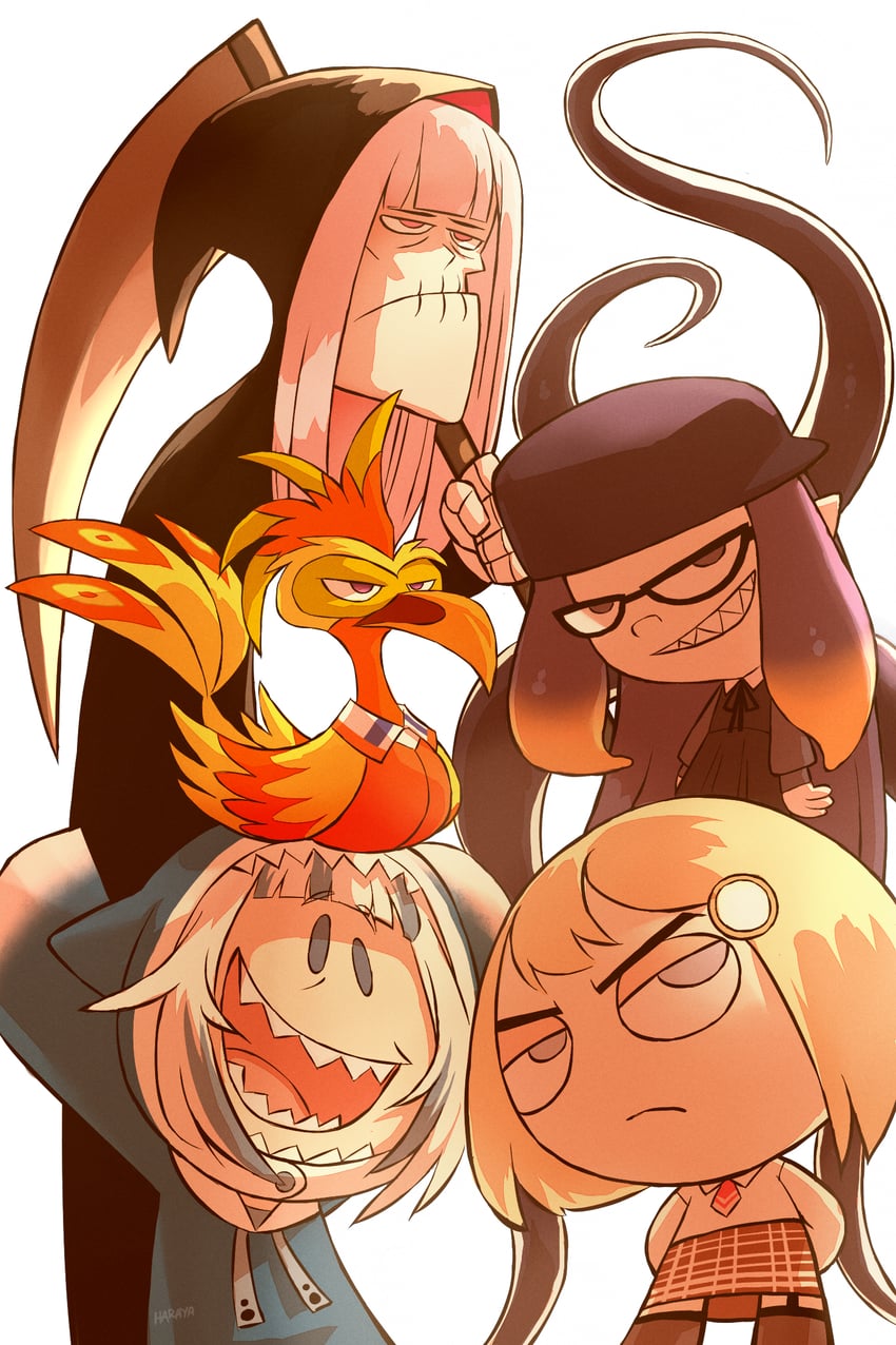 gawr gura, mori calliope, ninomae ina'nis, takanashi kiara, watson amelia, and 4 more (hololive and 2 more) drawn by haraya_manawari