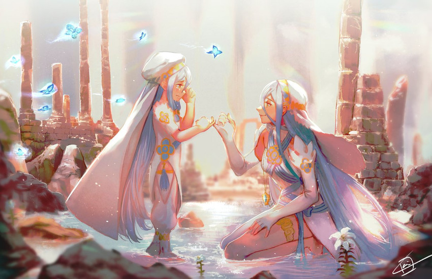 azura (fire emblem and 2 more) drawn by krazehkai
