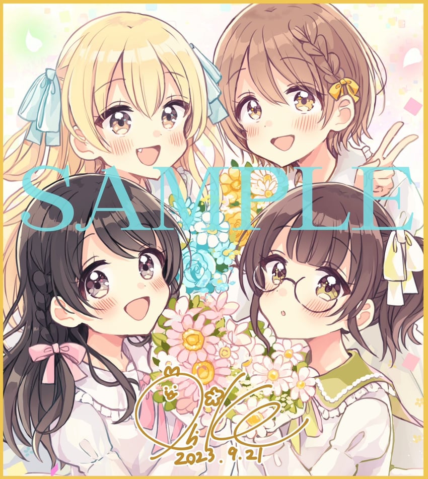 miyasato haruka, okamoto natsuhi, yokomine ibuki, and higuchi kaede (swing!!) drawn by sakura_oriko