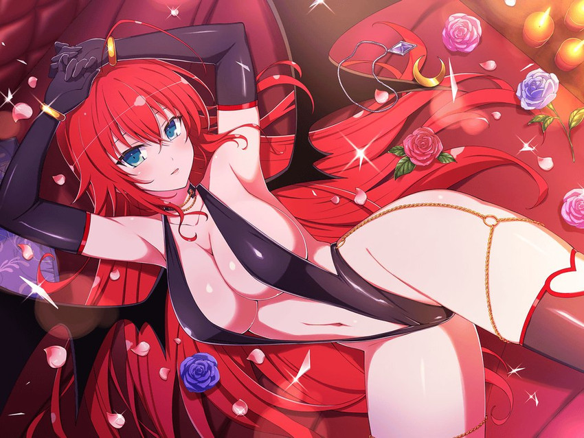 rias gremory (senran kagura and 2 more) drawn by yaegashi_nan