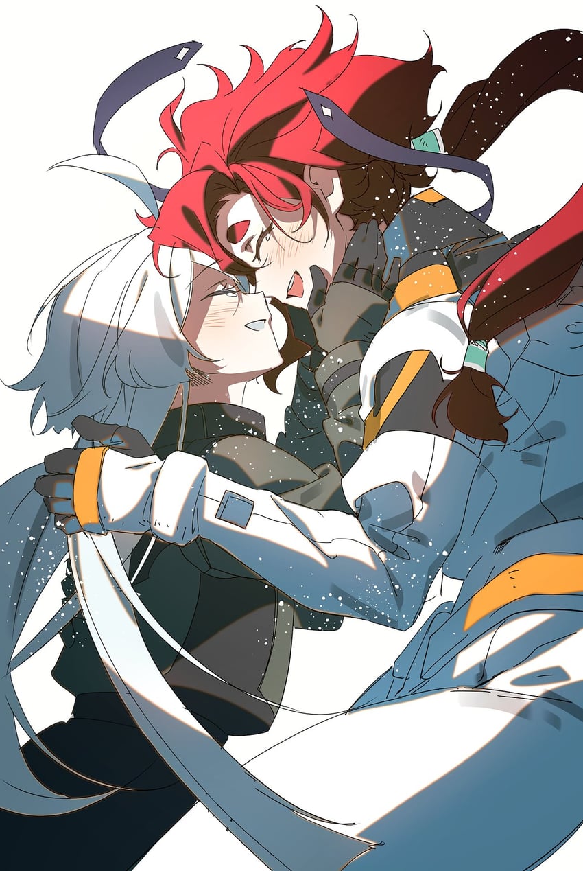 suletta mercury and miorine rembran (gundam and 1 more) drawn by seza_(enlwnaos)
