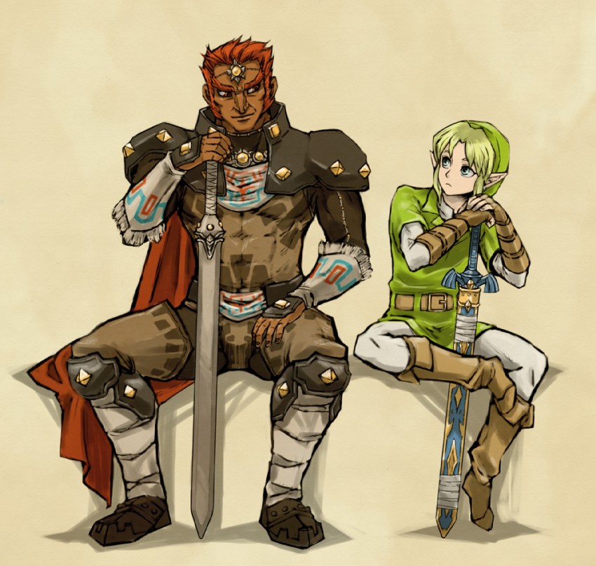 ganondorf and link (the legend of zelda: ocarina of time and etc) drawn by ...