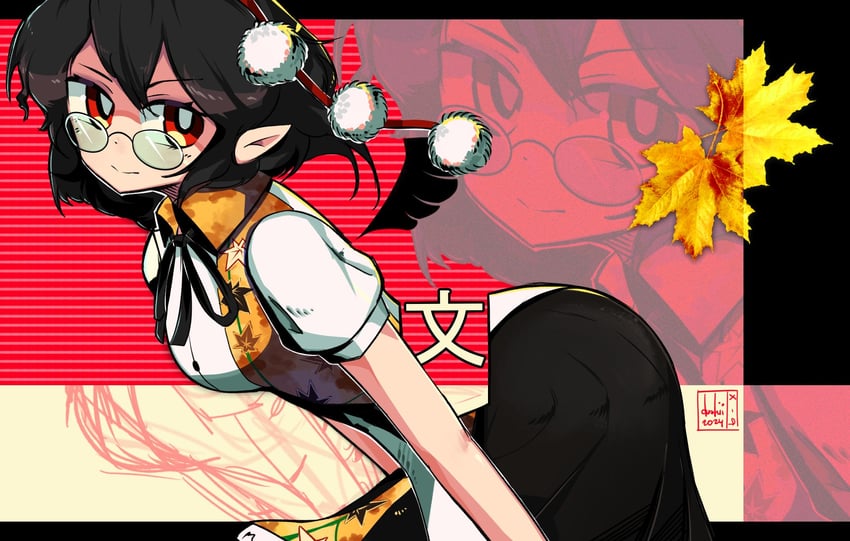 shameimaru aya (touhou and 1 more) drawn by dushiido
