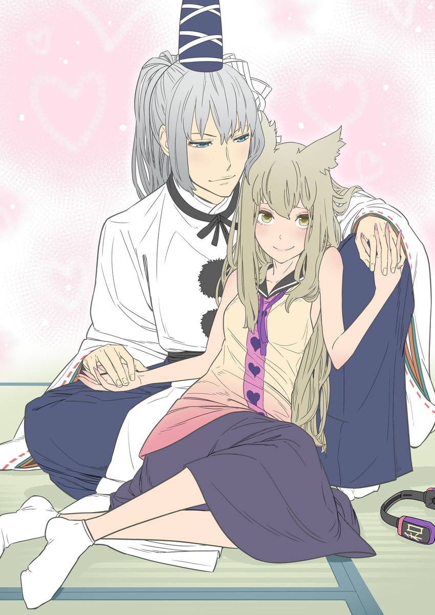 toyosatomimi no miko and mononobe no futo (touhou) drawn by kawayabug