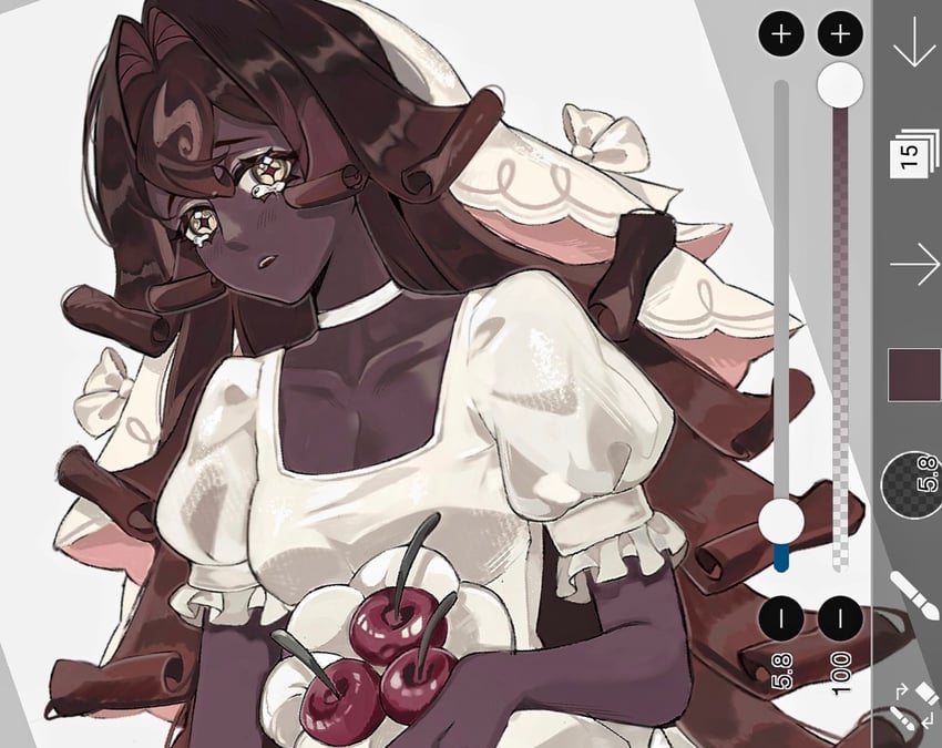 black forest cookie (cookie run and 1 more) drawn by haniwa15
