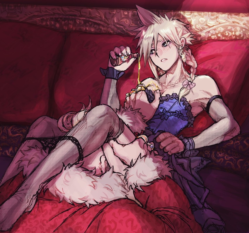 cloud strife and don corneo (final fantasy and 2 more) drawn by cloudcloudcloud